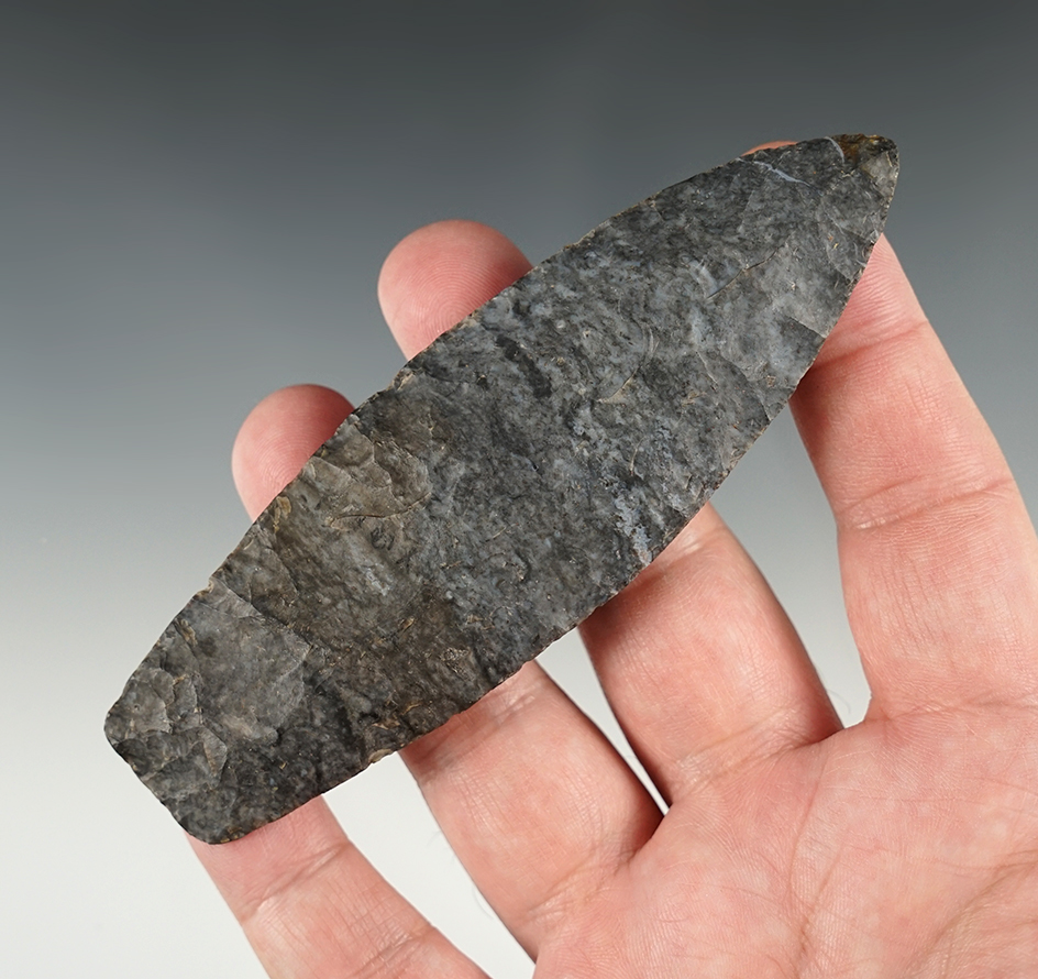 Classic style 4 5/8" Paleo Lanceolate - Knox Co., Ohio.