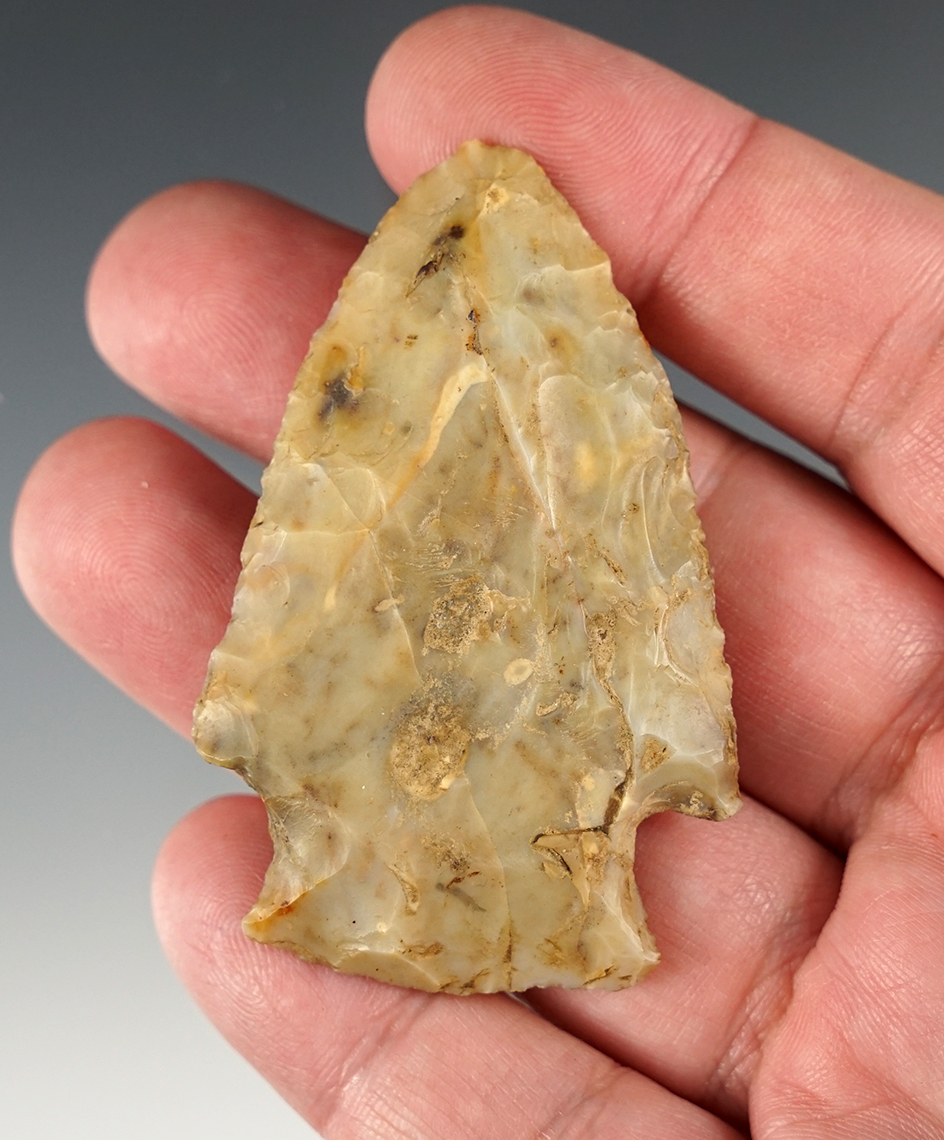 2 1/2" Ohio Hopewell - Flint Ridge flint. Ex. Elleman.