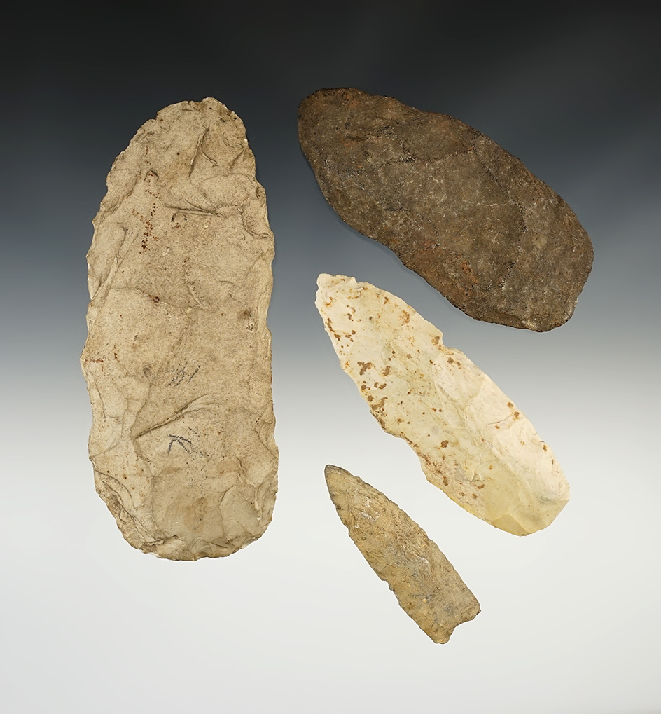 Set of 4 New England Blades. The largest is 5 3/16".