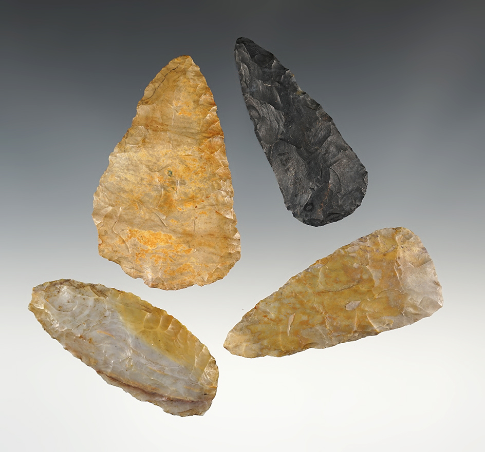 Set of 4 Ohio Blades that are well patinated. Largest is 3".