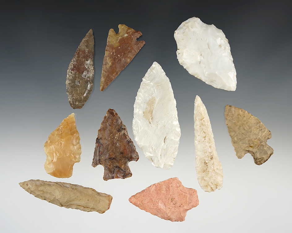 Set of 10 western points in good condition.