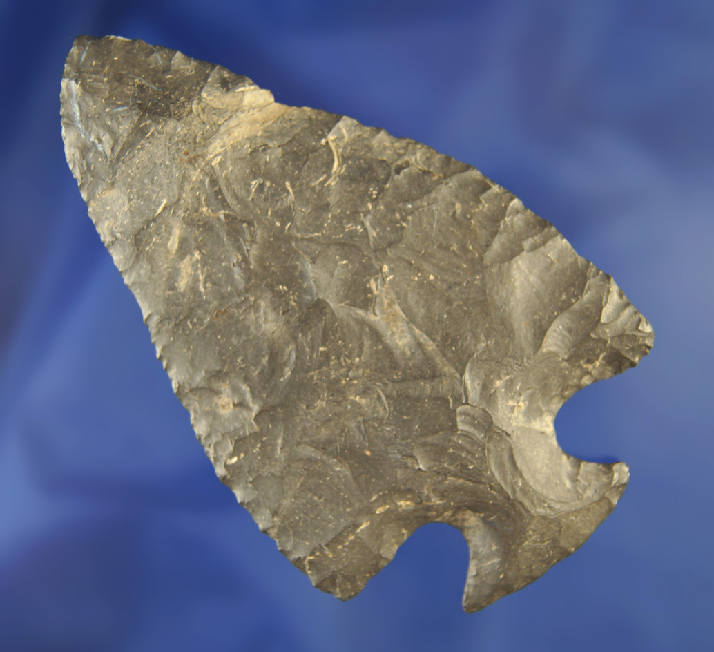 Unusually large 3 1/2" Bottleneck made from Nellie chert found in Richland Co.,  Ohio. Ex. Hooks