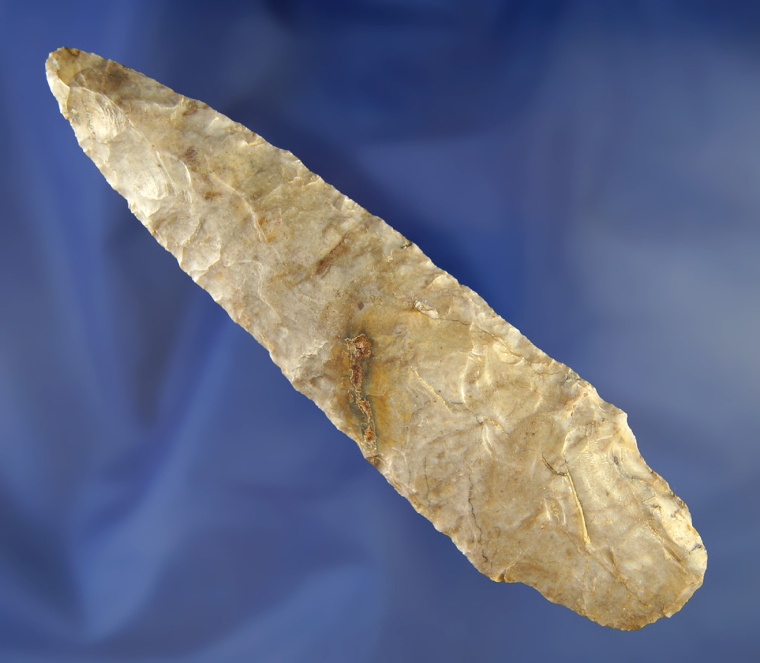 5 7/16" Upper Mercer Flint Adena Knife found in Ohio. Ex. Dan Bunner.