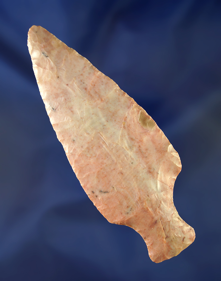 4 3/16" Flint Ridge Flint Ashtabula found in Mahoning County Ohio. Ex. Macy Halleck, Paul Hothem col