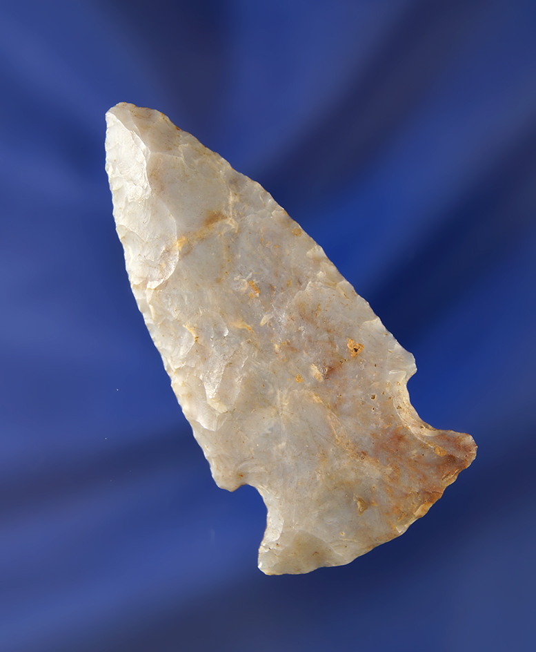 2 1/4" beautifully flaked and nicely styled Flint Ridge Flint Hopewell found in Ohio. Ex. Townsend
