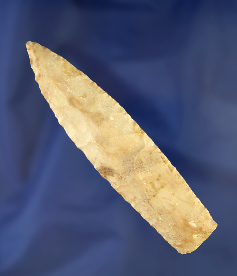 4 and 3/16" Agate Basin found in Illinois/Missouri area. Comes with a Davis COA.