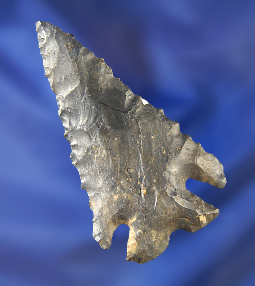 2 5/8" nicely beveled Notched Base Dovetail made from Coshocton Flint found in Ohio.