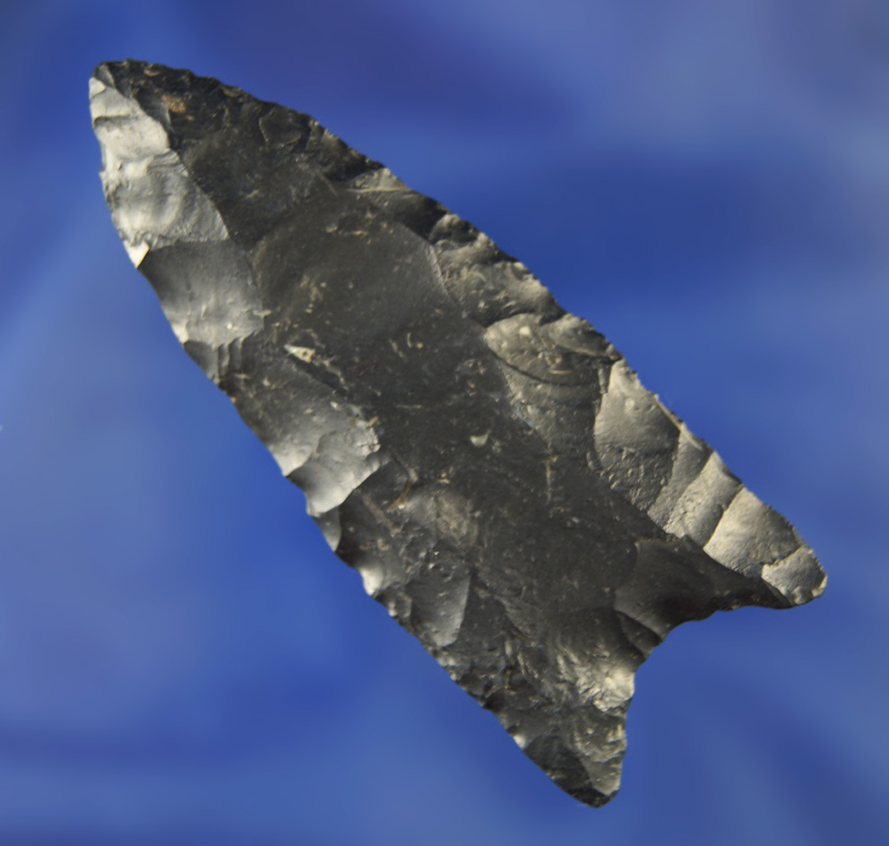 2 3/8" Zaleski Flint Paleo Clovis found in Fairfield Co., Ohio.