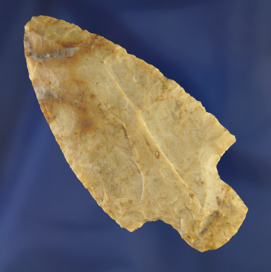 3 3/16" Flint Ridge Flint Adena found in Ohio.