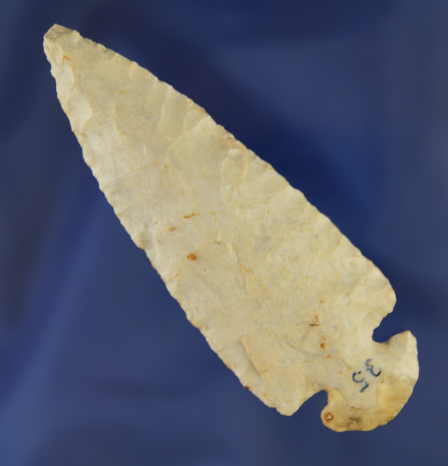 3 7/16" Flint Ridge Flint Dovetail found in Ohio. Comes with a Jackson COA.