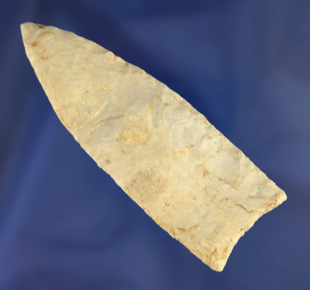 3 1/4" Paleo fluted Redstone found in Missouri. Comes with a Bennett COA.