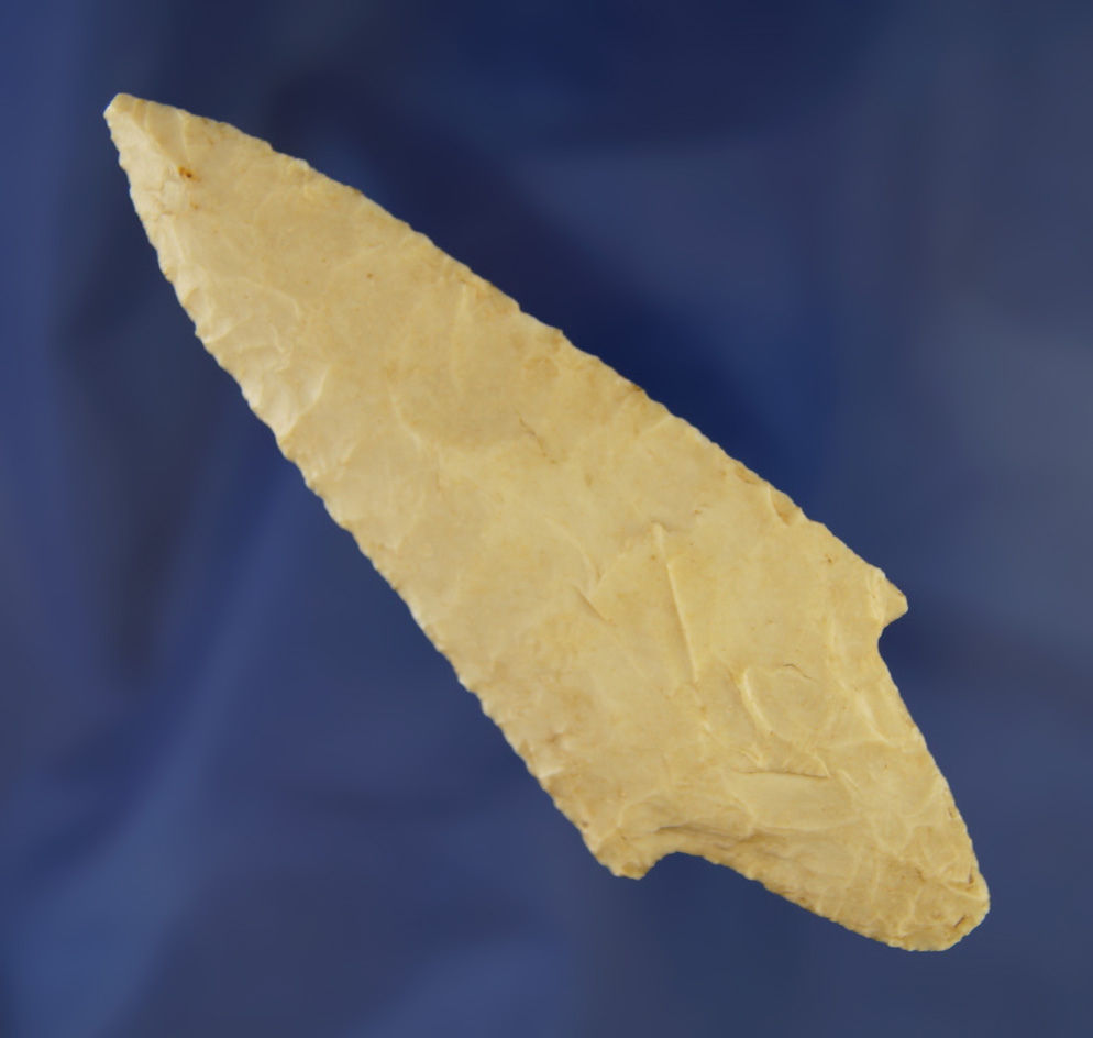 4 3/16" Adena made from Burlington chert found in St. Louis Co.,  Missouri.  Jackson COA.