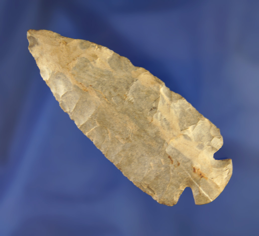 3 3/8" heavily patinated Dovetail found on the Humes farm in Champaign Co.,  Ohio in 1977.