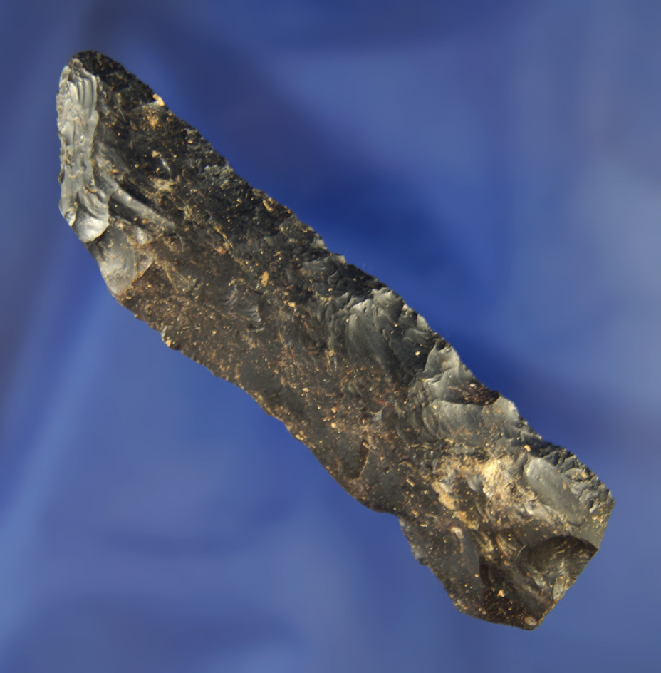 3 7/16" Paleo Knife found in Champaign Co.,  Ohio.  Ex. Greg Shipley, Len Weidner collections.
