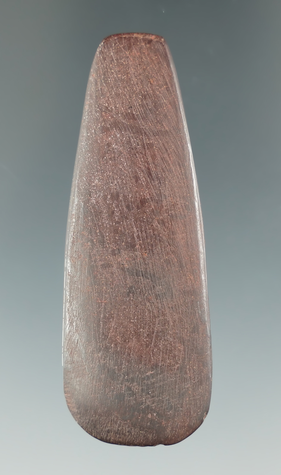 Thin and fine 2 3/8" Miniature Hematite Celt. Found in Ross Co., Ohio. Great example.