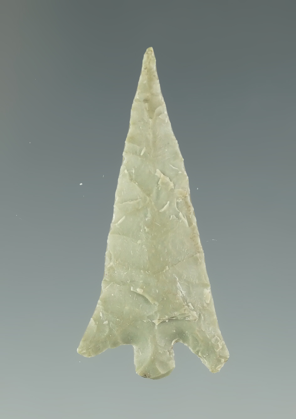 1 5/16" Gunther made from green Franciscan Chert, found in Southern Oregon.