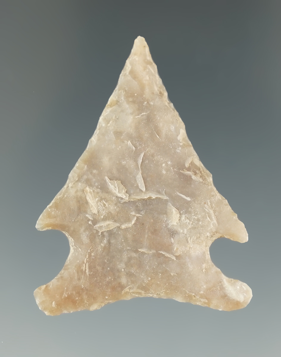 1 3/4" Fairland made from Edwards Flint, found in Bandera Co., Texas near Pipe Creek. COA.