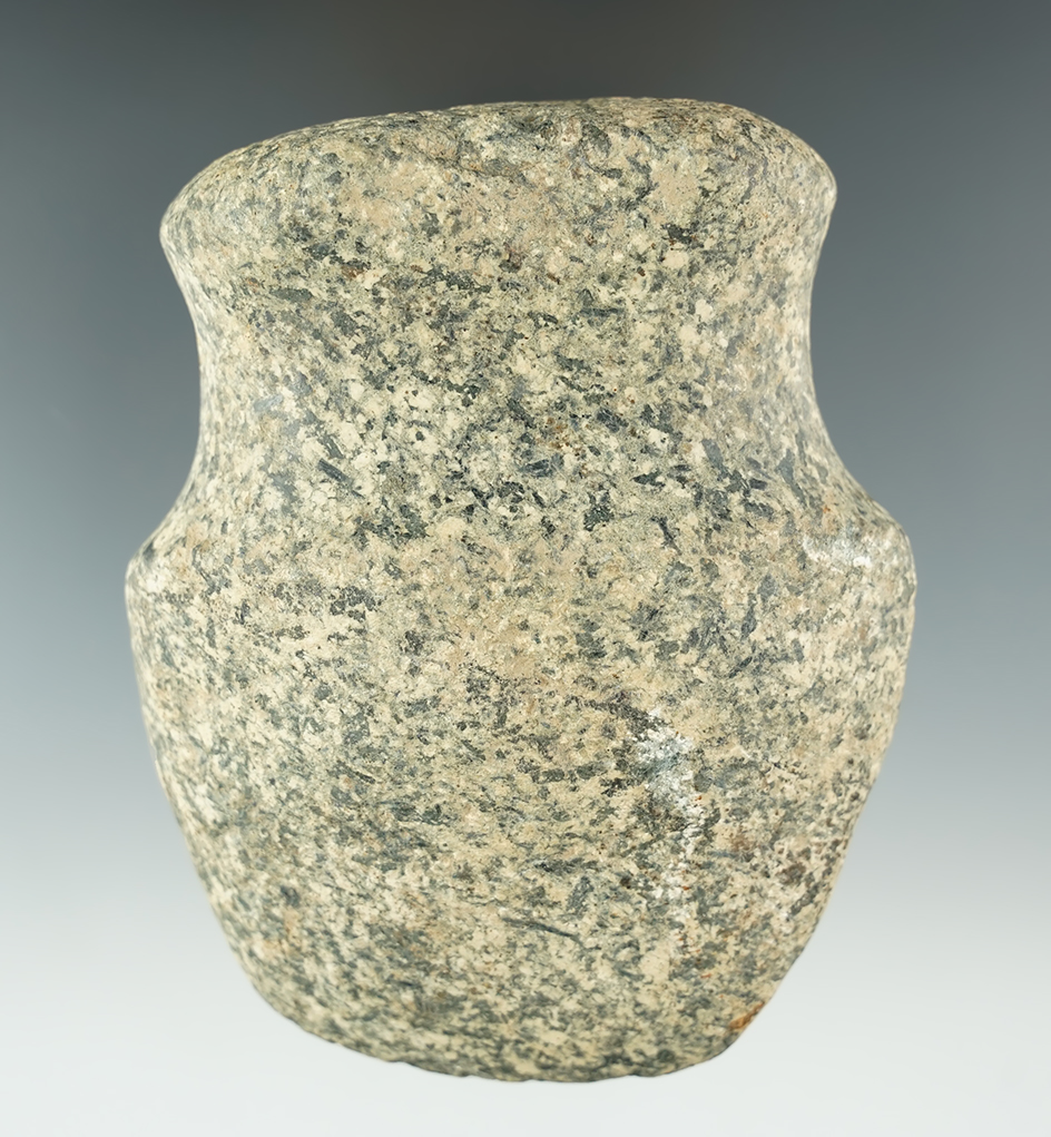 3 7/8" Full Grooved Axe made from Diorite found in Huron Co., Ohio. Pictured!