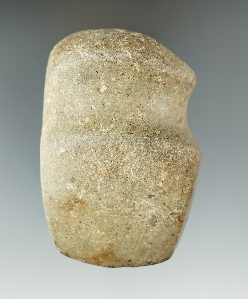 3" Well formed 3/4" Grooved Miniature Axe. Nice use polish. Found in Williams Co., Ohio.