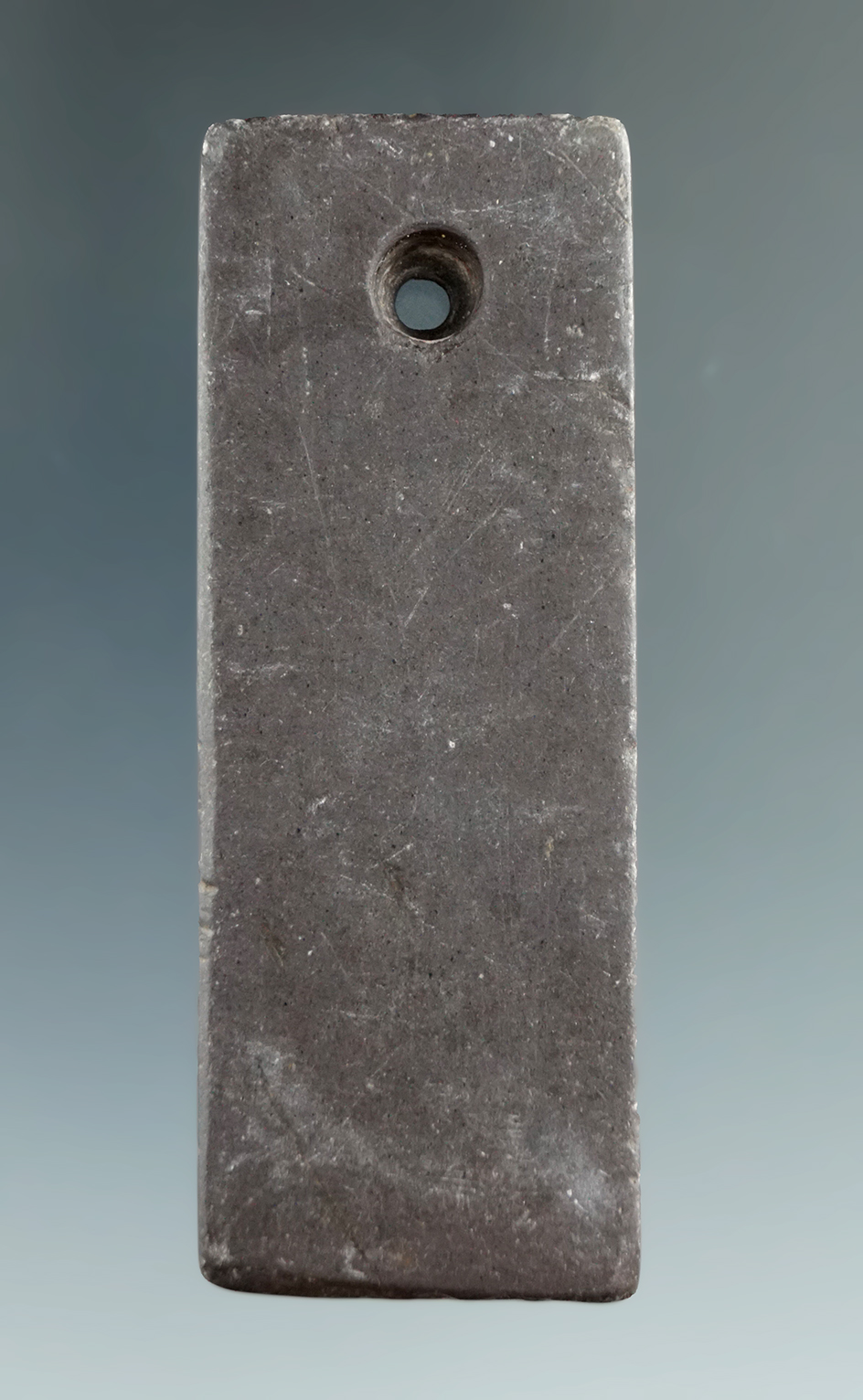 2 5/8" Miniature Woodland Engraved Pendant found in North Central Ohio. Ex. C.C. Thomas.