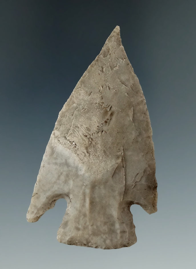 Ex. Museum! Heavily patinated 2 11/16" Castroville point with a needle tip found in Texas.