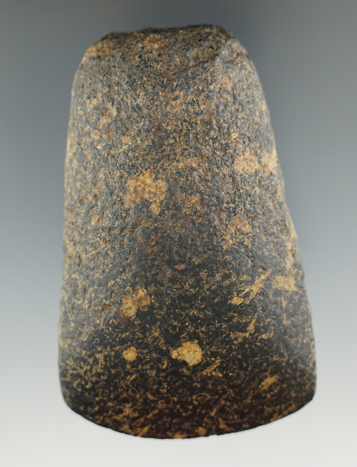 3 1/8" Porphyry Adena Celt that is made from great "straw" material. Found in Wood Co., Ohio.