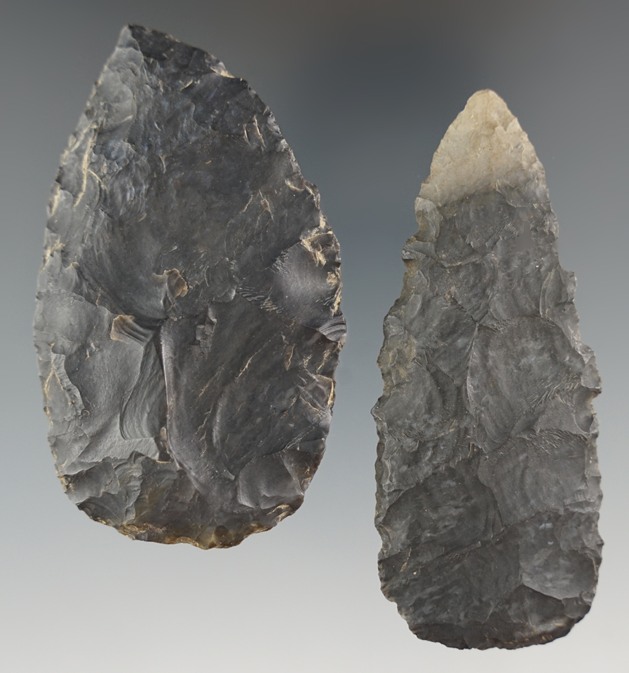 Pair of Archaic Blades made from Coshocton Flint, found in Washington Co., Ohio.