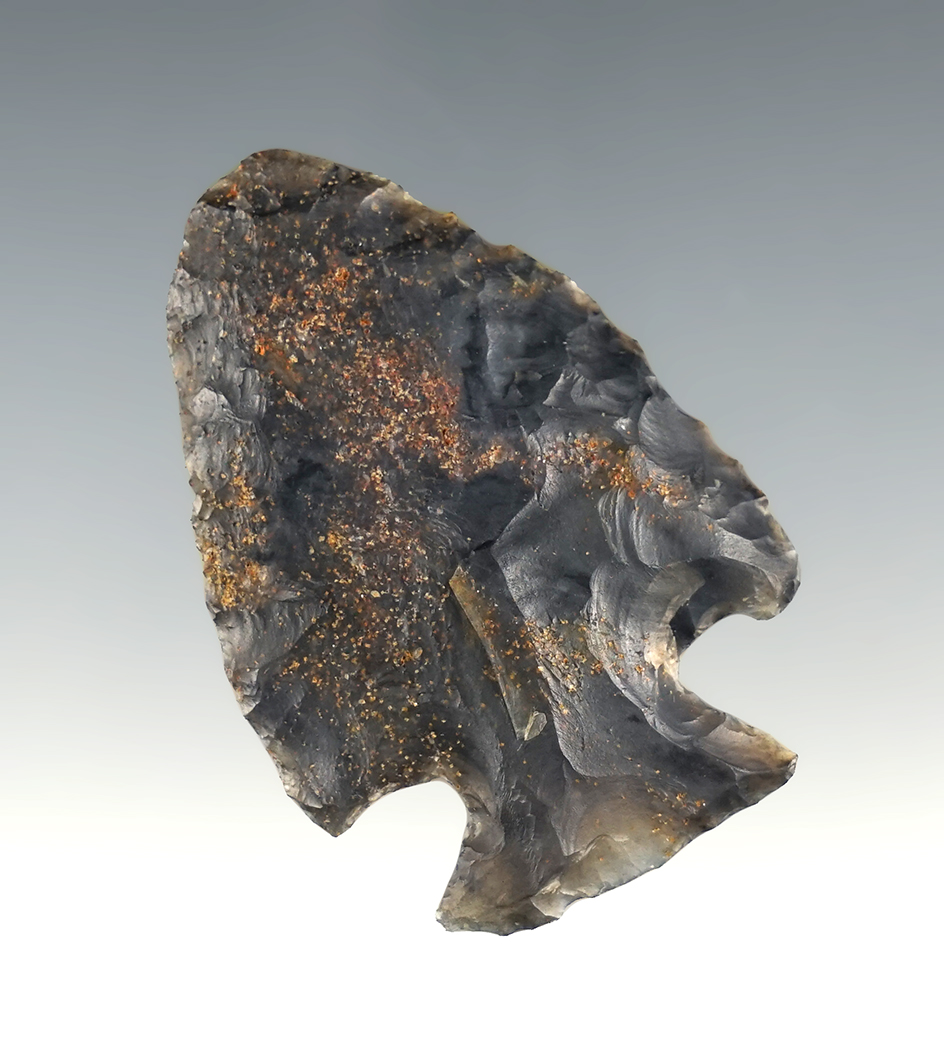 2" Ohio Hopewell made from semi-translucent flint. Ex. Sauer collection.