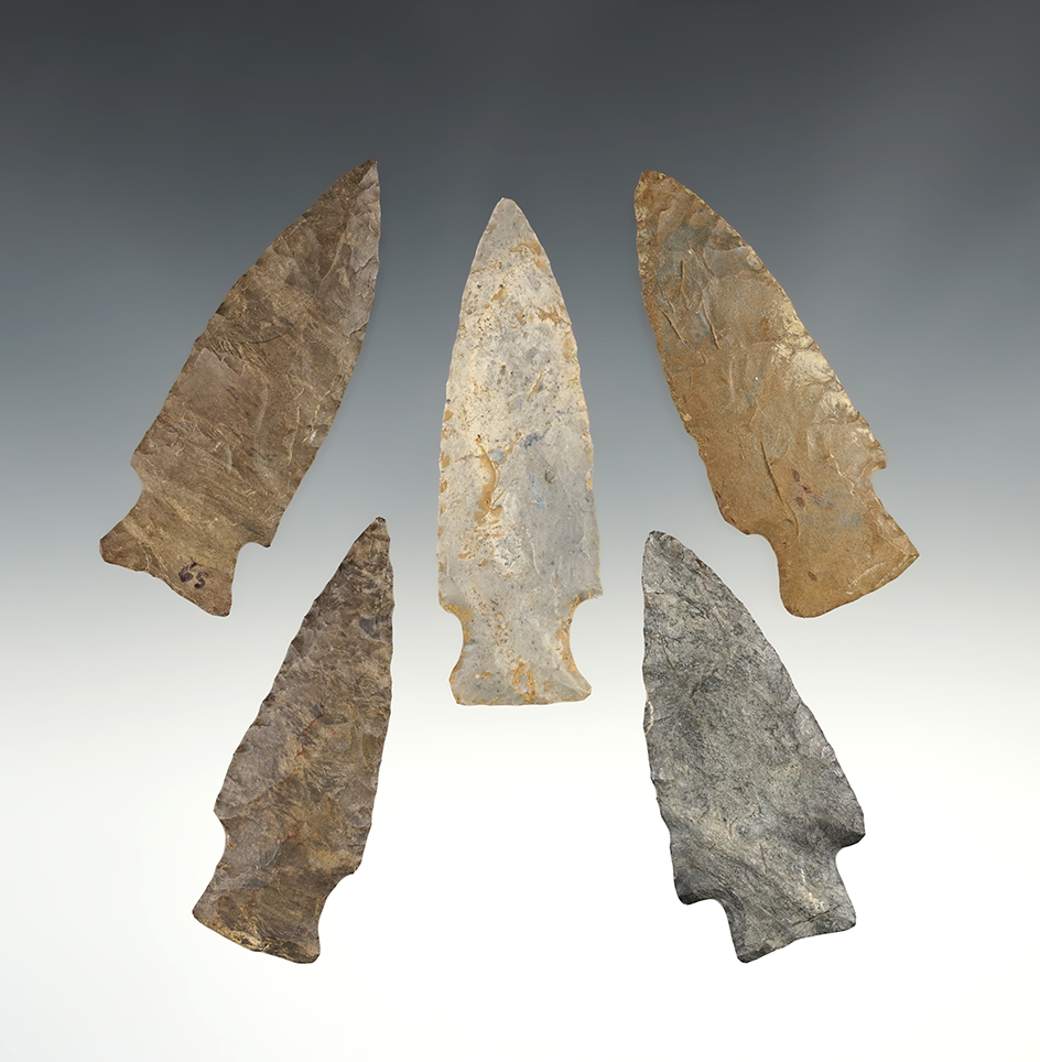 Set of 5 assorted Midwest Knives in nice condition. The largest is 3".