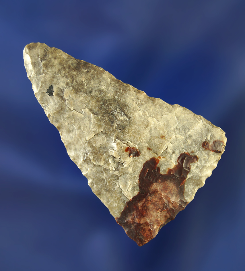 Well patinated 2 1/8" Atlatl Valley Triangular. Found by Dewey Schmid