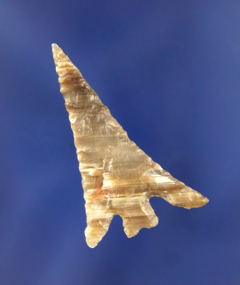 Columbia Plateau Split-Stem made from colorful banded petrified wood, 1 3/8"L.