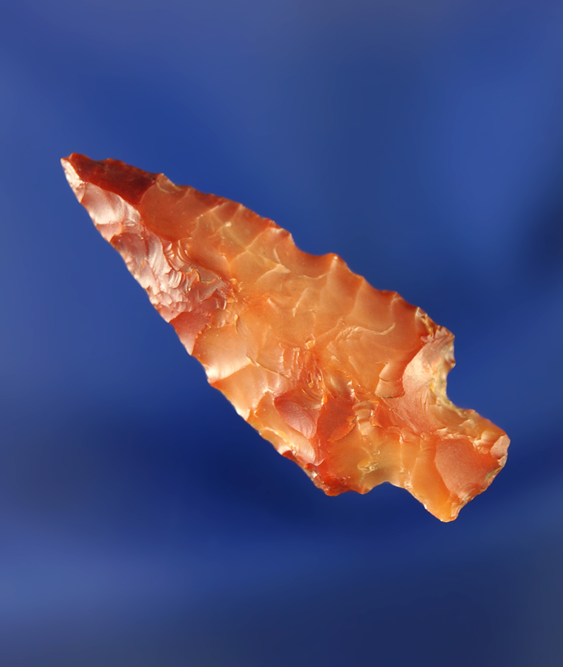 1 3/8" Rose Springs made from multicolored pink and red Flint.