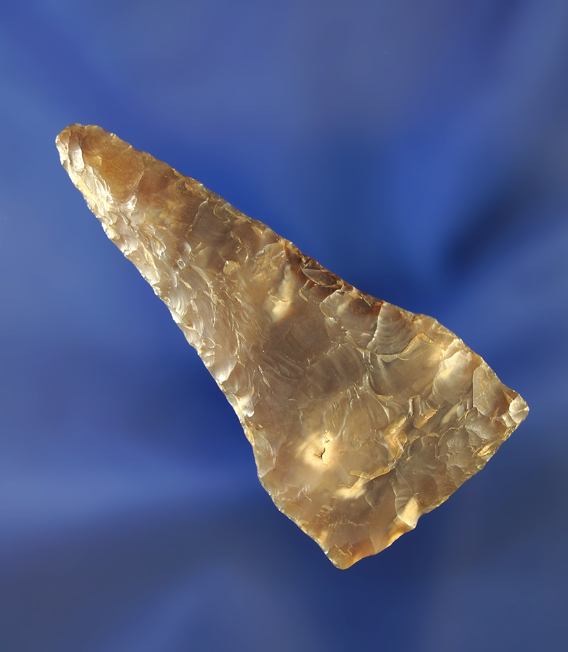 2 1/4" Plateau Pentagonal knife made from nice quality Agatized Wood.