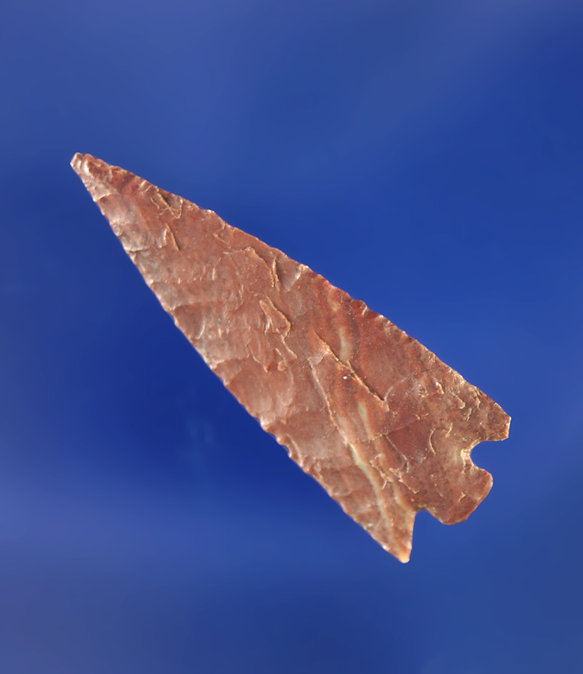 Thin and exceptionally well flaked 1 1/16" Gempoint. Found by Dewey Schmid