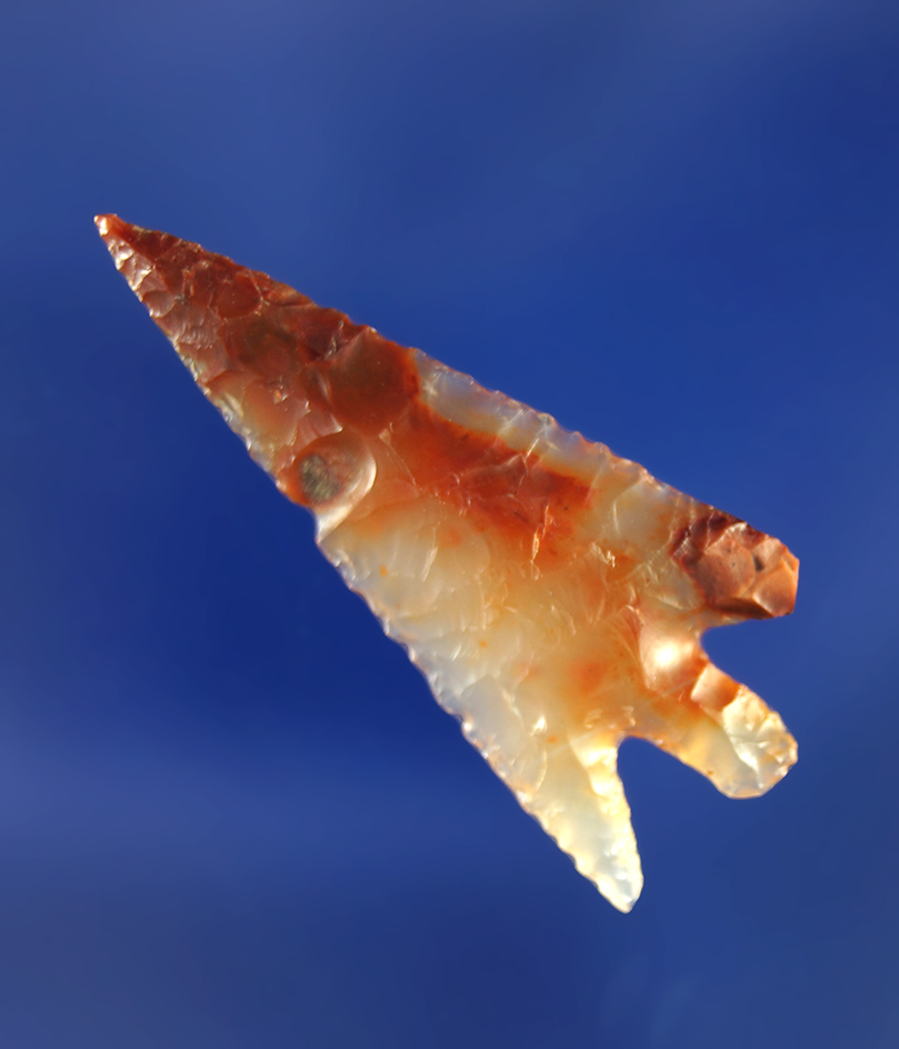 1 3/16" Columbia Plateau made from incredible highly translucent Carnelian Agate.