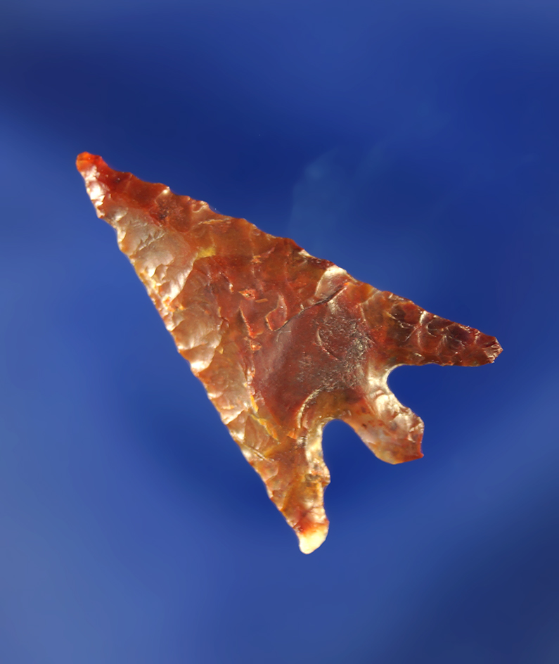 Thin and nicely styled 1" Columbia Plateau made from beautifully mottled red Jasper.