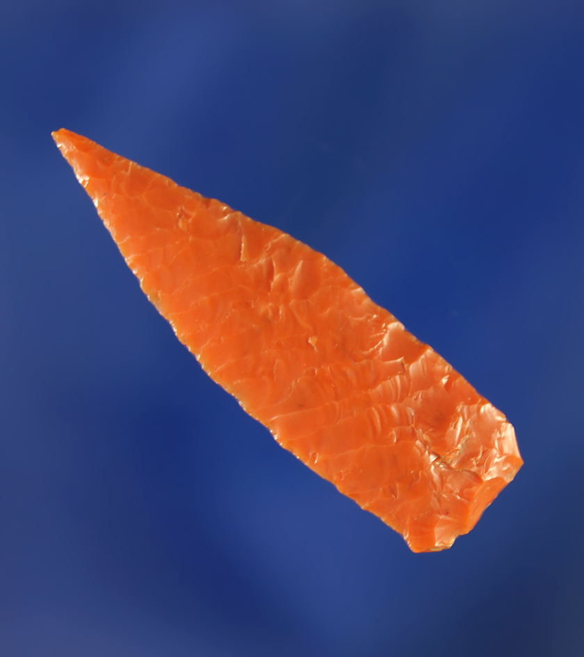 1 5/16" Gempoint with incredible flaking and colorful material.