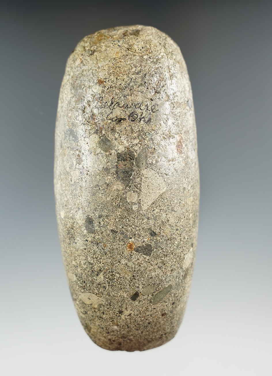 4 3/8" Beautiful multi-colored Porphyry Adena Celt. Found in Delaware Co., Ohio.