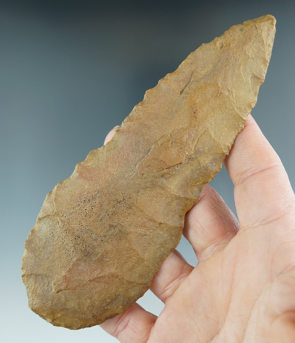 Large 5 7/16" Flint knife found in Bracken County Kentucky.