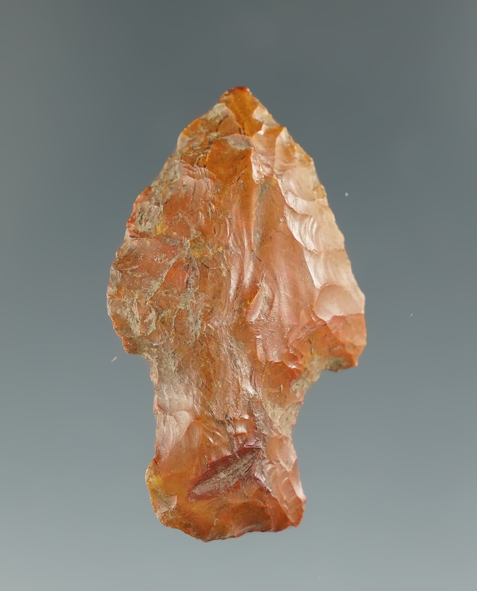 1 3/8" Shaniko Stemmedfound near the Columbia River, Oregon.  Ex. Jim Hogue collection.