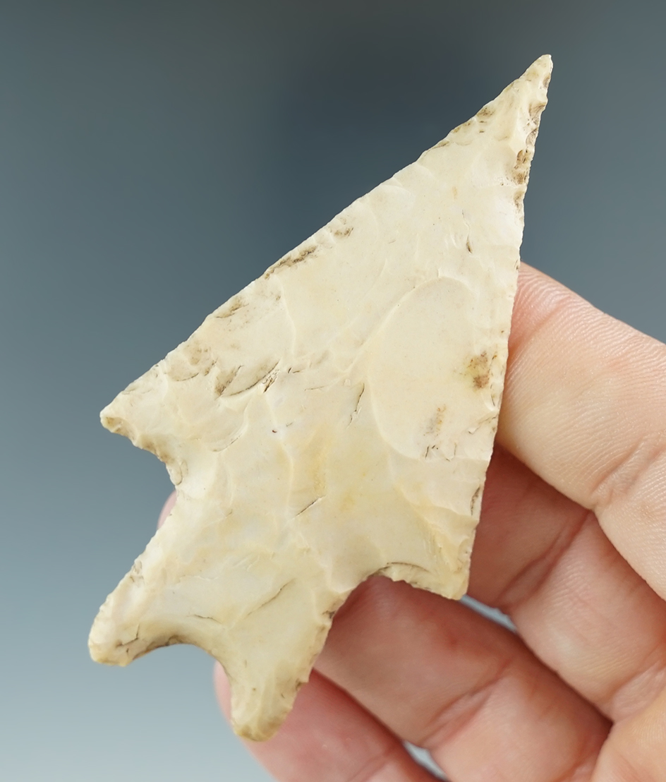 3 1/16" nicely flaked Pedernales point found in Texas.