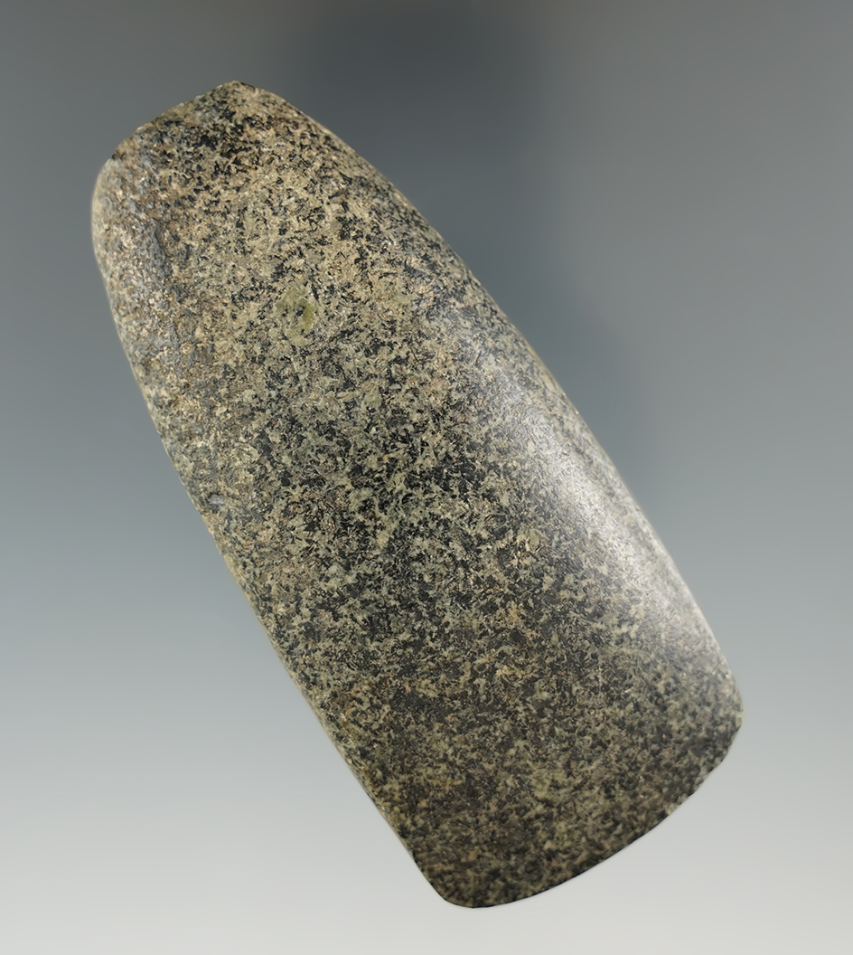 Excellent style, craftsmanship and polished on this 3 1/2" granite Celts found in Ohio