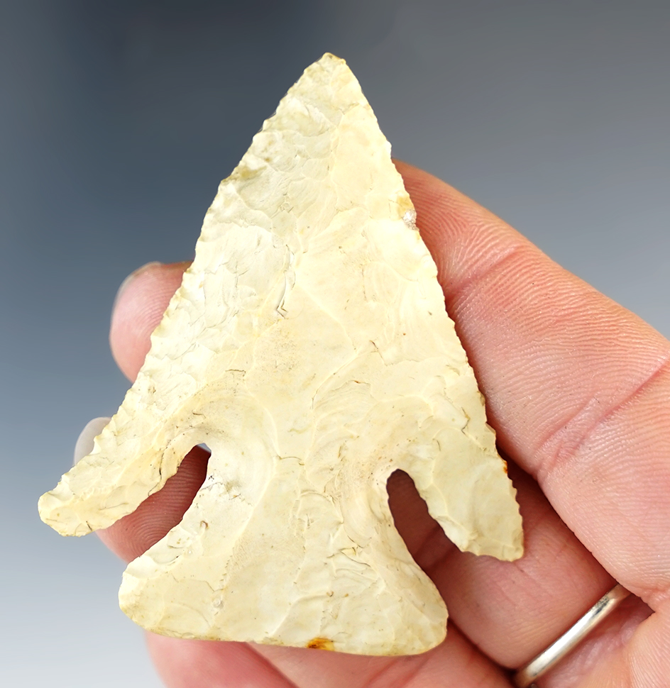 Deep Notched 2 3/8" Thebes, Ohio. Flint Ridge Flint.