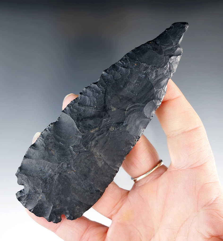 4 7/8" Micro-Notch Dovetail, Zaleski Flint, Ohio.