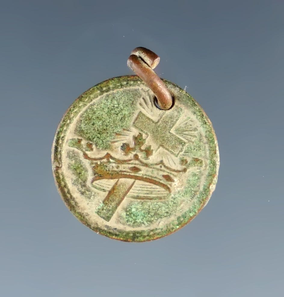 1/2" "Cross and Crown" Jesuit Medal, New York.