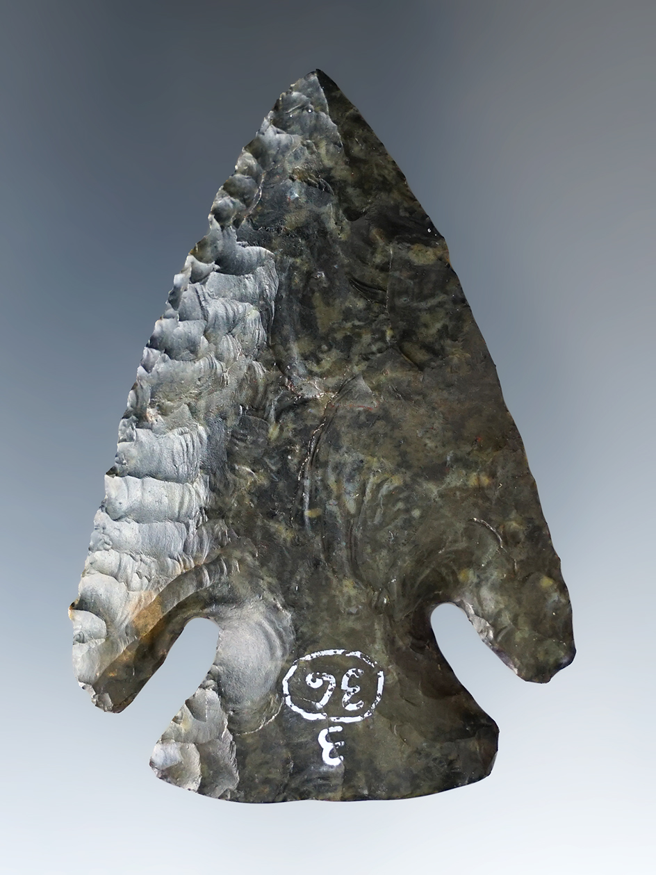 2 5/16" Archaic Dog Leg Bevel, Coshocton Flint, Ohio.