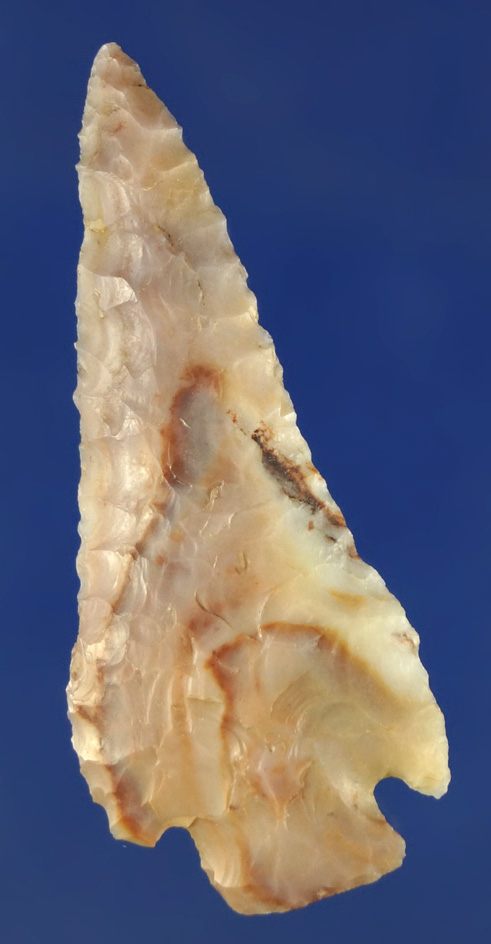 Beautiful multicolored material on this nicely styled 2 5/16" Cornernotch  - Columbia River