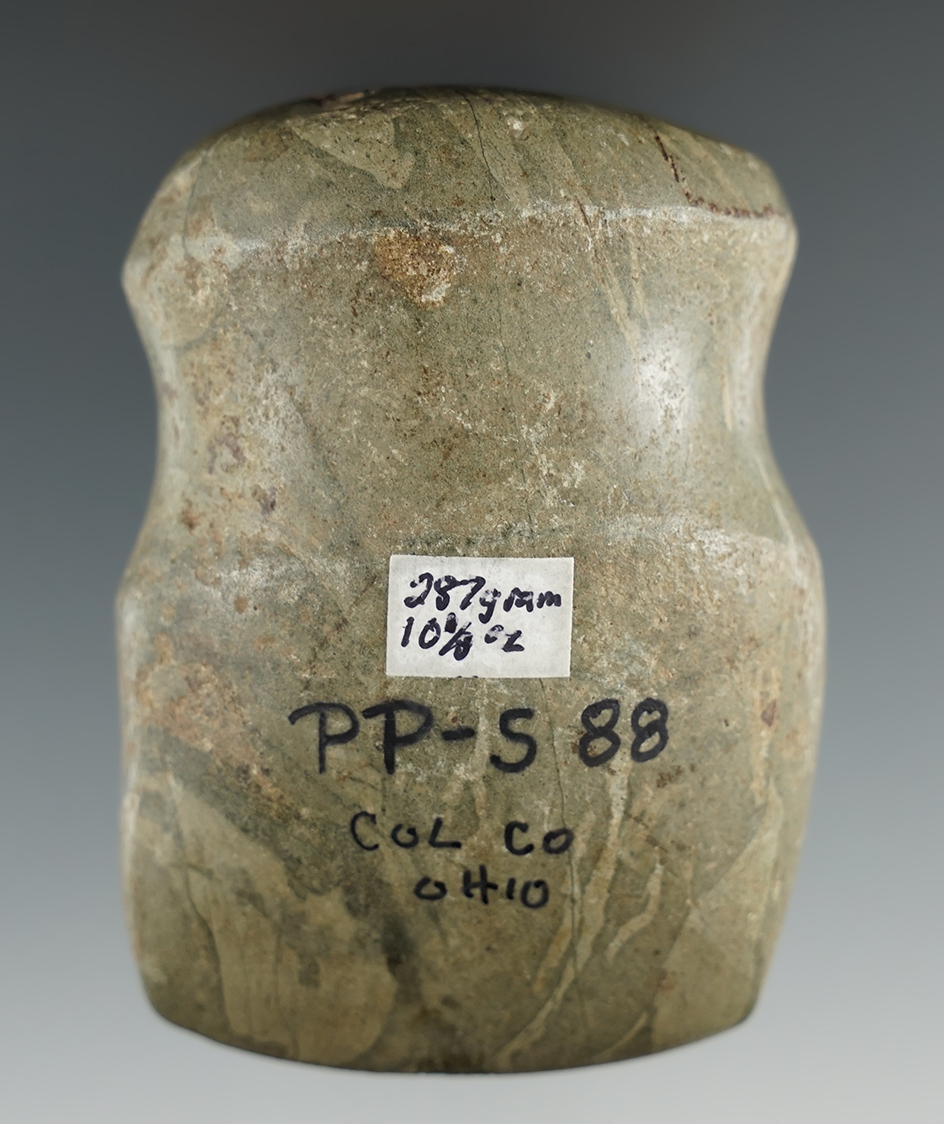 Beautiful polish on this 2 7/8" Full Grooved Axe found in Columbiana Co., Ohio.