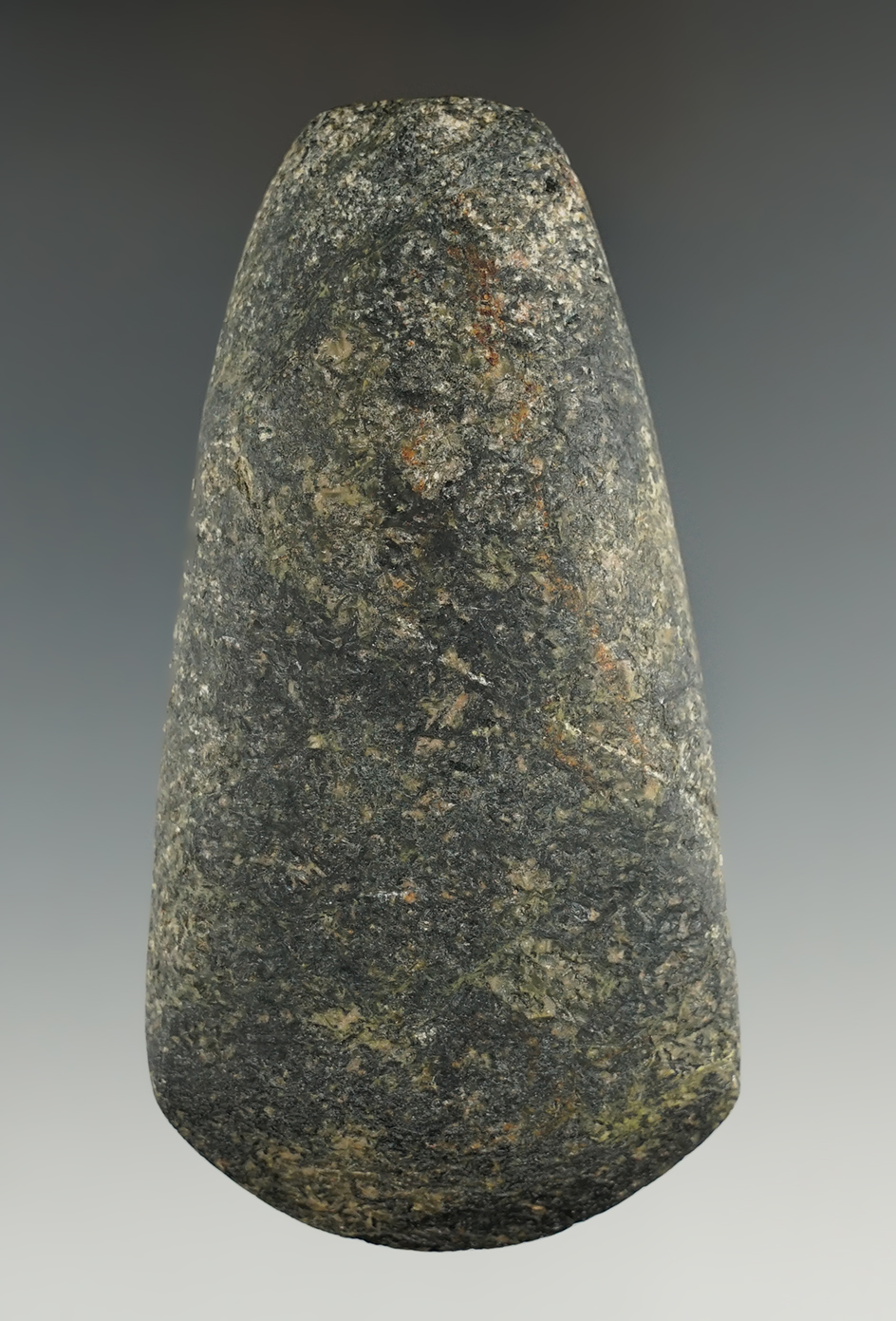 3 7/8" Well-defined Hardstone Celt found in Paulding Co., Ohio.