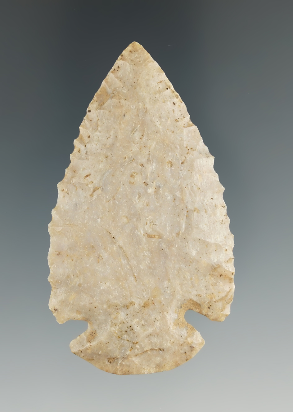 2 11/16" Dovetail made from Boyle Chert. Found in Bath Co., Kentucky. Comes with a Jackson COA.